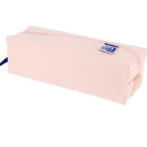 Oxford Live & Go Estuche Cuadrado Grande - Material Acolchado - Goma Elastica para unirlo al Cuaderno - Color Rosa