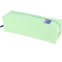 Oxford Live & Go Estuche Cuadrado Grande - Material Acolchado - Goma Elastica para unirlo al Cuaderno - Color Verde