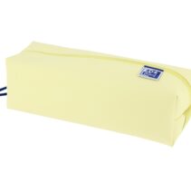 Oxford Live & Go Estuche Cuadrado Grande - Material Acolchado - Goma Elastica para unirlo al Cuaderno - Color Amarillo