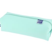 Oxford Live & Go Estuche Cuadrado Grande - Material Acolchado - Goma Elastica para unirlo al Cuaderno - Color Azul