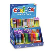 Carioca Expositor Fiorella Incluye 5 OOPS Easy Blister de 3uds Blue Red