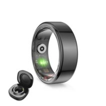 Ksix Saturn Anillo Inteligente - Autonomia Hasta 3 Dias - Actividad y Salud - Monitor de Sueño - 5ATM - Talla L (Talla 11) - Color Negro