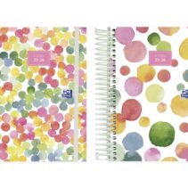 Oxford Joy Agenda Escolar 25/26 Espiral Dia Pagina - Tamaño 8º - Tapa Extradura - Esquinas Microperforadas - Espacio para Notas - Cierre con Goma - Diseños Surtidos