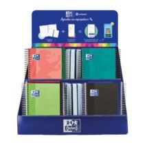 Oxford Basicos Expositor de 38 Agendas Escolares 25/26 Espiral - Incluye Agendas de Dia Pagina y Semana Vista - Diseños Surtidos