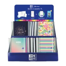 Oxford Impulso Expositor de 38 Agendas Escolares 25/26 Espiral - Incluye Agendas de Dia Pagina y Semana Vista - Diseños Surtidos