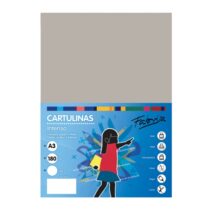 Fabrisa Pack de 25 Cartulinas 180 g/m² - Tamaño A3 - Color Gris