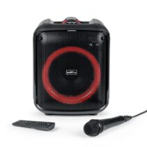 Bigben Altavoz Bluethooth - Microfono con Cable - Efectos de Luz LED - Potencial Musical 200W - Color Negro