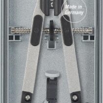 Faber-Castell Compas de Ajuste Rapido 3.5mm - Articulaciones en ambos Brazos - Para Circunferencias de hasta Ø 390mm - Accesorios de Recambio - Adaptador Universal