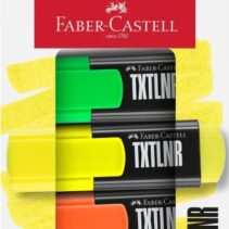 Faber-Castell TXTLNR Pack de 4 Marcadores Fluorescentes - Punta Biselada - Trazo entre 1