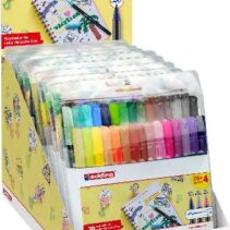 Edding 1200 Expositor con 10 Packs de 30 Rotuladores - Punta Redonda - Tinta con Base de Agua - Colores Clasicos