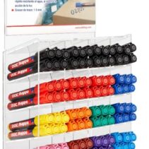 Edding 330 Expositor con 96 Rotuladores Permanentes - Punta Biselada - Trazo entre 1 y 5 mm. - Tinta casi Inodora - Capuchon con Clip - Secado Rapido - Colores Surtidos