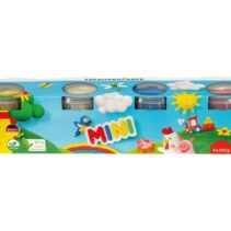 Eberhard Faber Mini Kids Pack con 4 Botes 140gr de Pasta de Modelar - 97% Ingredientes Naturales - Colores Blanco