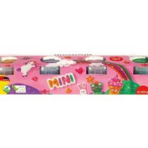 Eberhard Faber Mini Kids Pack con 4 Botes 100gr de Pasta de Modelar - 97% Ingredientes Naturales - Colores Brillantes Naranja
