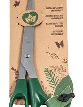 Faibo Tijeras de Oficina 21cm - Acero Inoxidable - Empuñadura Ergonomica - Punta Roma - Color Verde Oscuro