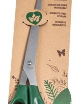 Faibo Tijeras de Oficina 25cm - Acero Inoxidable - Empuñadura Ergonomica - Punta Roma - Color Verde Oscuro