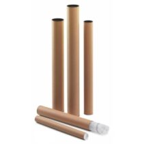Faibo Tubo Portaplanos de Carton con Tapas de Plastico 640X60mm