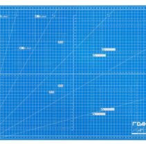 Dahle 10692 Plancha de Corte A2 45x60cm - 5 Capas con Nucleo Resistente al Corte - Lineas de Orientacion - Color Azul