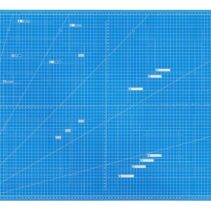 Dahle 10693 Plancha de Corte A1 60x90cm - 5 Capas con Nucleo Resistente al Corte - Lineas de Orientacion - Color Azul