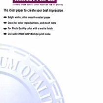 Epson Photo Quality Ink-Jet Pack de 100 Hojas de Papel Fotografico A3 Especial Ink-Jet 102g/m² - Acabado Mate - Color Blanco