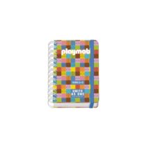 Dohe Playmobil Unite As One Agenda Escolar 25/26 Espiral Wire’o A6 - Dia Pagina - Papel 80g/m2 - 4 Hojas de Pegatinas - Cubierta de Carton Plastificado - Cierre con Goma Elastica