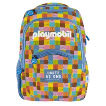 Dohe Playmobil Unite As One Mochila Escolar - Compartimento Principal con Bolsillo Acolchado - Bolsillos Laterales para Bebidas - Espalda Acolchada - Doble Asa Superior - Fabricada en Poliester - Medidas 31