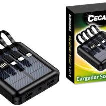 Cegasa Powerbank Solar 4 en 1 5000mAh - Salidas USB-C