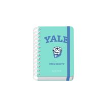 Dohe Yale Dog Agenda Escolar 25/26 Espiral Wire’o A6 - Dia Pagina - Papel 80g/m2 - 4 Hojas de Pegatinas - Cubierta de Carton Plastificado - Cierre con Goma Elastica
