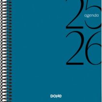 Dohe System Agenda Escolar 25/26 Espiral A5 - Dia Pagina - Papel 70g/m2 - Cubierta de Carton Plastificado - Color Azul