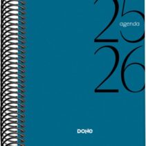 Dohe System Agenda Escolar 25/26 Espiral A6 - Dia Pagina - Papel 70g/m2 - Cubierta de Carton Plastificado - Color Azul