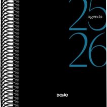 Dohe System Agenda Escolar 25/26 Espiral A6 - Dia Pagina - Papel 70g/m2 - Cubierta de Carton Plastificado - Color Negro