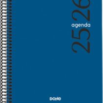 Dohe Esencial Agenda Escolar 25/26 Espiral A5 - Semana Vista - Papel 70g/m2 - Cubierta en Polipropileno - Color Azul