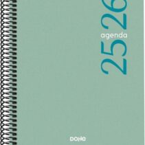 Dohe Esencial Agenda Escolar 25/26 Espiral A5 - Dia Pagina - Papel 70g/m2 - Cubierta en Polipropileno - Color Verde