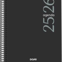 Dohe Esencial Agenda Escolar 25/26 Espiral A5 - Dia Pagina - Papel 70g/m2 - Cubierta en Polipropileno - Color Negro