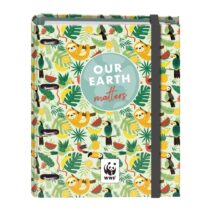 Dohe WWF Tropic Carpeta de 4 Anillas Mixtas de 35mm con Recambio de 100 Hojas - Formato Folio - Cierre con Goma - Incluye 4 Separadores y Sobre de Polipropileno