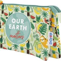 Dohe WWF Tropic Portatodo Triple - Cierre Doble con Cremallera y Tirador de Goma