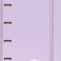 Dohe Serenity Carpeta de 4 Anillas Mixtas de 35mm Recambio 100 Hojas Cuadricula 5mm - Formato A4 - Cierre con Goma - Incluye 4 Separadores y Sobre de Polipropileno - Color Morado