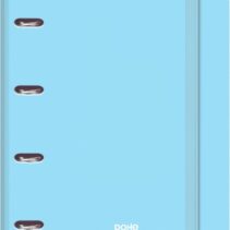 Dohe Serenity Polyfoam Carpeta de 4 Anillas Mixtas de 35mm A4 Recambio 100 Hojas Cuadricula 5mm - Cubierta de Polyfoam 2mm - Cierre con Goma - Incluye 4 Separadores y Sobre de Polipropileno - Color Azul