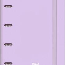 Dohe Serenity Polyfoam Carpeta de 4 Anillas Mixtas de 35mm A4 Recambio 100 Hojas Cuadricula 5mm - Cubierta de Polyfoam 2mm - Cierre con Goma - Incluye 4 Separadores y Sobre de Polipropileno - Color Morado