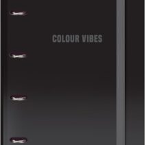 Dohe Colour Vibes Carpeta de 4 Anillas Mixtas de 35mm Recambio 100 Hojas Cuadricula 5mm - Formato A4 - Cierre con Goma - Incluye 4 Separadores y Sobre de Polipropileno - Color Negro