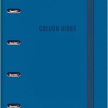 Dohe Colour Vibes Polyfoam Carpeta de 4 Anillas Mixtas de 35mm A4 Recambio 100 Hojas Cuadricula 5mm - Cubierta de Polyfoam 2mm - Cierre con Goma - Incluye 4 Separadores y Sobre de Polipropileno - Color Azul