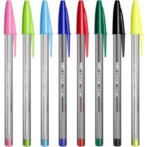 Bic Cristal Multicolour Pack de 20 Boligrafos de Bola - Punta 1.6mm - Trazo 0.42mm - Tinta con Base de Aceite - Colores Surtidos