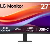 LG Monitor 27" Curvo 1500R VA FullHD 100Hz HDR 10 - Respuesta 5ms - 16:9 - HDMI