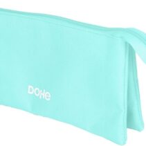 Dohe Serenity Portatodo Triple - Cierre Doble con Cremallera y Tirador de Goma - Color Verde