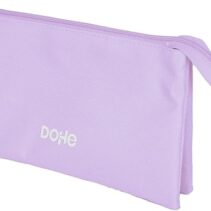 Dohe Serenity Portatodo Triple - Cierre Doble con Cremallera y Tirador de Goma - Color Morado