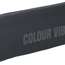 Dohe Colour Vibes Portatodo Cuadrado - Cierre con Cremallera y Tirador de Goma - Color Negro