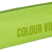 Dohe Colour Vibes Portatodo Cuadrado - Cierre con Cremallera y Tirador de Goma - Color Verde Lima