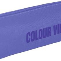 Dohe Colour Vibes Portatodo Cuadrado - Cierre con Cremallera y Tirador de Goma - Color Morado