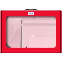 Dohe Serenity Pack de Mochila + Carpeta A4 Recambio + Portatodo Triple - Todo en un Maletin Perfecto para Regalo - Color Rosa