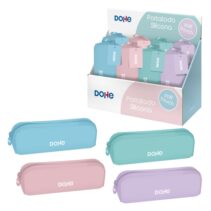 Dohe Serenity Expositor con 8 Portatodos Simples de Silicona - Cierre con Cremallera y Tirador de Goma - Colores Surtidos