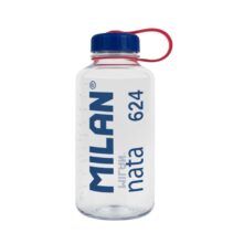 Milan Nata® 624 Botella de Tritan 1L - Muy Ligera - Dosificador Extraíble - Escala de Medida - Libre de BPA - Transparente7Azul